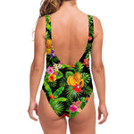 Tropical Hawaiian Fruits Pattern Print One Piece Swimsuit