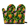 Tropical Hawaiian Fruits Pattern Print Oven Mitts