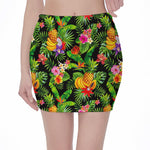 Tropical Hawaiian Fruits Pattern Print Pencil Mini Skirt