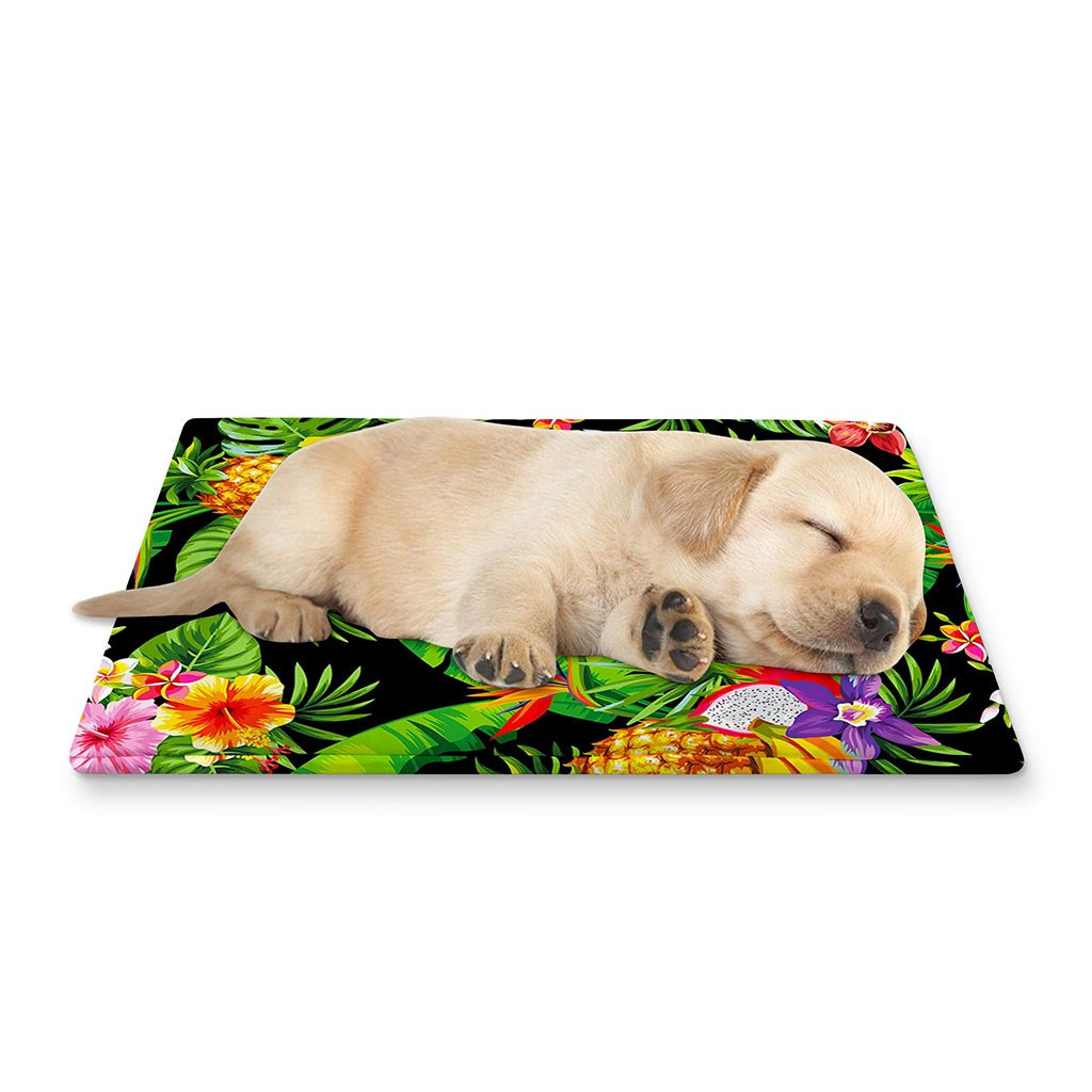 Tropical Hawaiian Fruits Pattern Print Pet Cooling Mat Cover