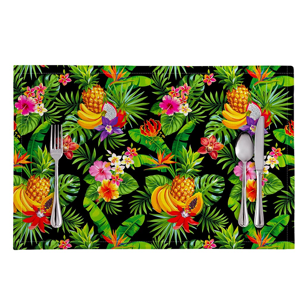 Tropical Hawaiian Fruits Pattern Print Placemat