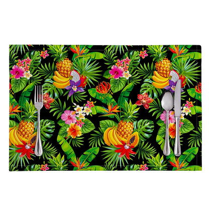 Tropical Hawaiian Fruits Pattern Print Placemat