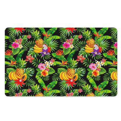 Tropical Hawaiian Fruits Pattern Print Polyester Doormat