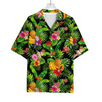 Tropical Hawaiian Fruits Pattern Print Rayon Hawaiian Shirt