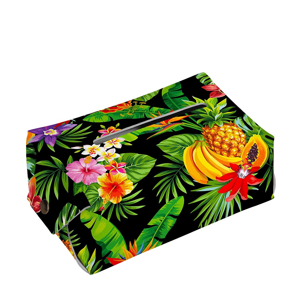 Tropical Hawaiian Fruits Pattern Print Rectangle Tissue Box Cover