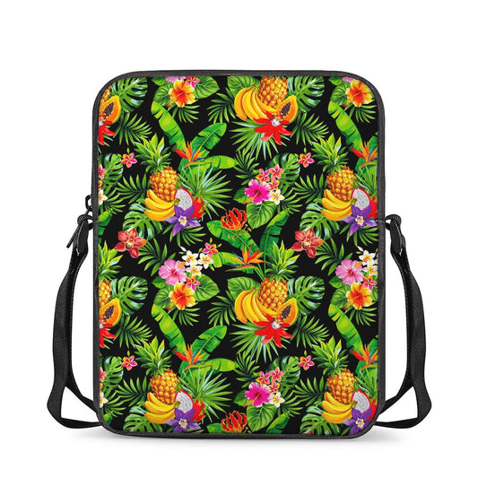 Tropical Hawaiian Fruits Pattern Print Rectangular Crossbody Bag