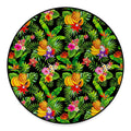 Tropical Hawaiian Fruits Pattern Print Round Floor Mat