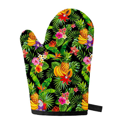 Tropical Hawaiian Fruits Pattern Print Single Oven Mitt