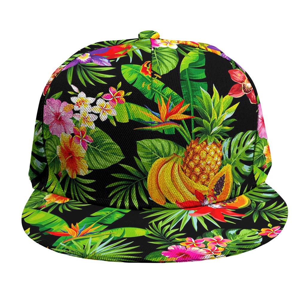Tropical Hawaiian Fruits Pattern Print Snapback Cap