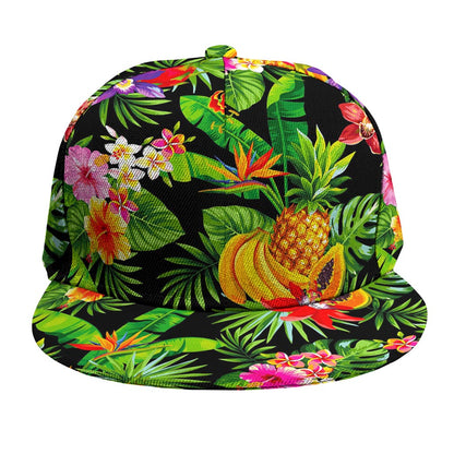 Tropical Hawaiian Fruits Pattern Print Snapback Cap