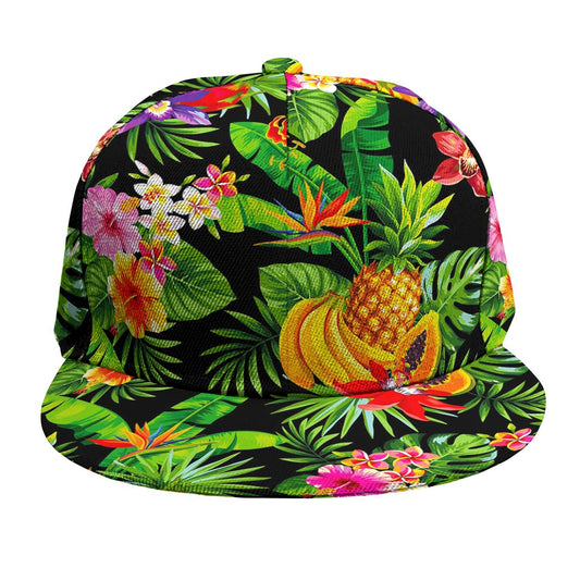 Tropical Hawaiian Fruits Pattern Print Snapback Cap