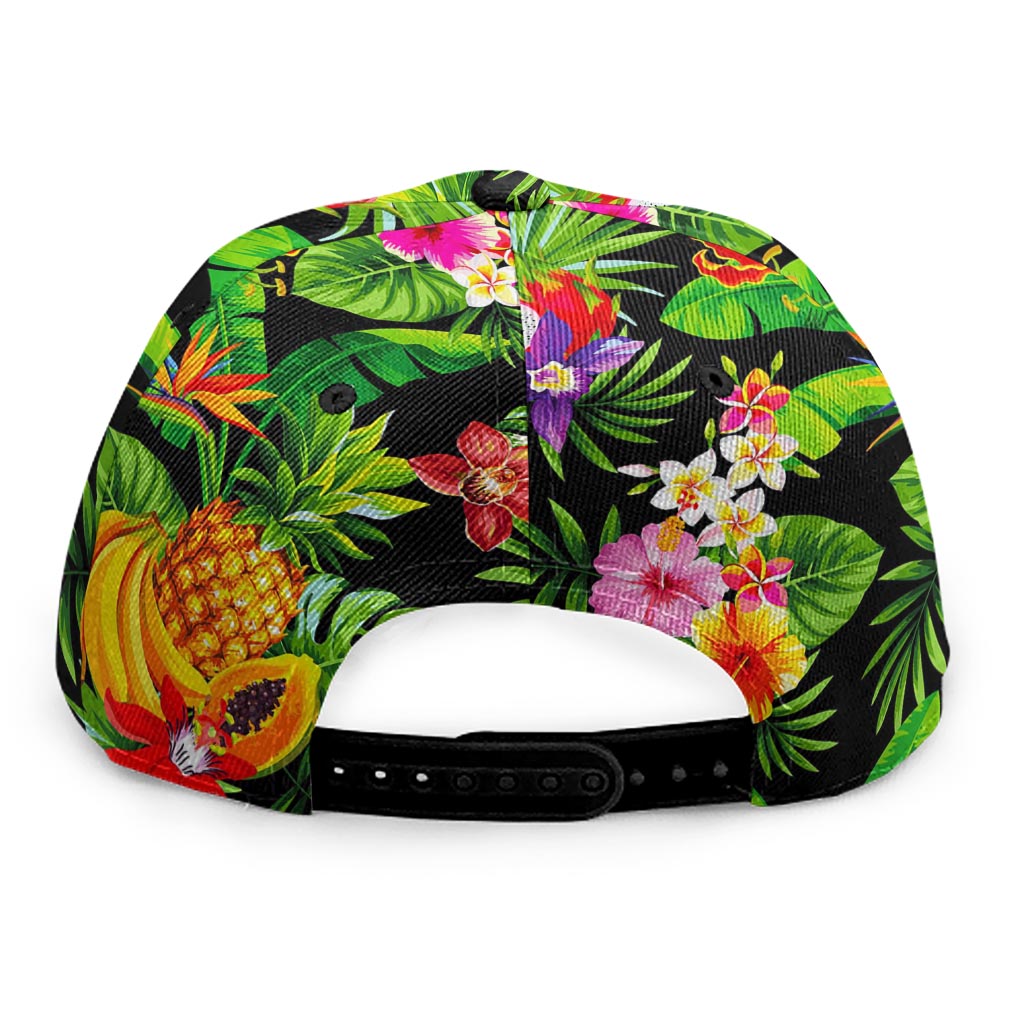 Tropical Hawaiian Fruits Pattern Print Snapback Cap
