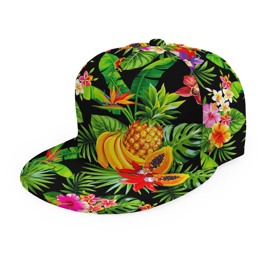 Tropical Hawaiian Fruits Pattern Print Snapback Cap