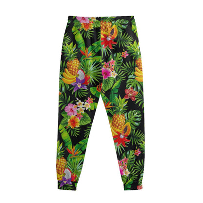 Tropical Hawaiian Fruits Pattern Print Sweatpants