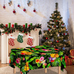 Tropical Hawaiian Fruits Pattern Print Tablecloth