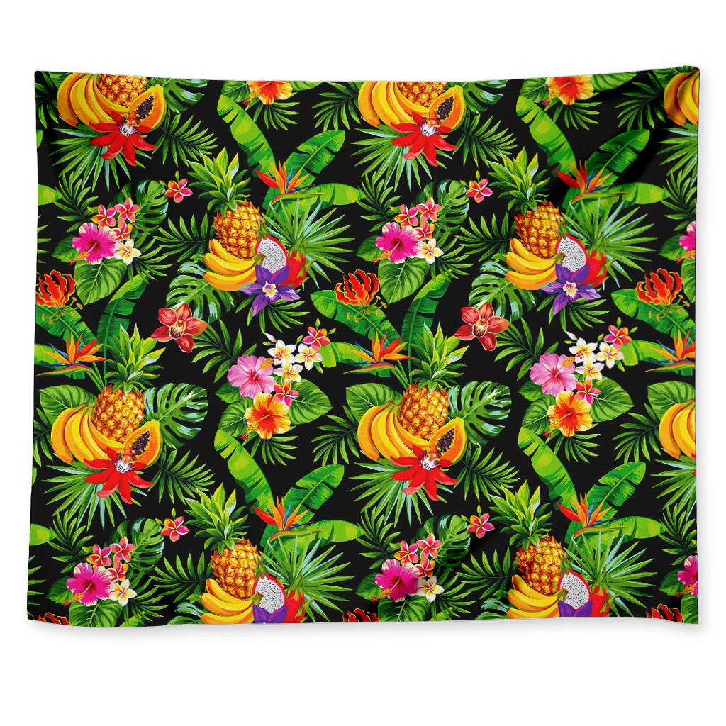 Tropical Hawaiian Fruits Pattern Print Tapestry