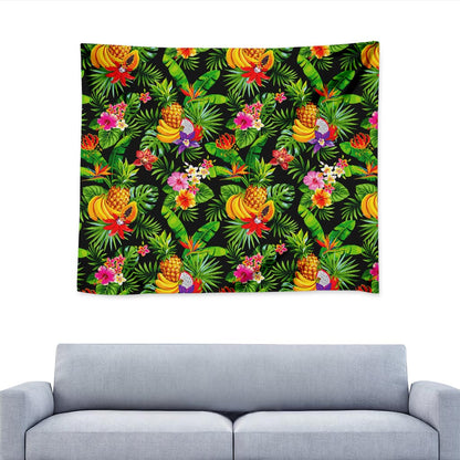 Tropical Hawaiian Fruits Pattern Print Tapestry