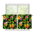 Tropical Hawaiian Fruits Pattern Print Tier Curtains