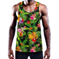 Tropical Hawaiian Fruits Pattern Print Men's Workout Tank Top