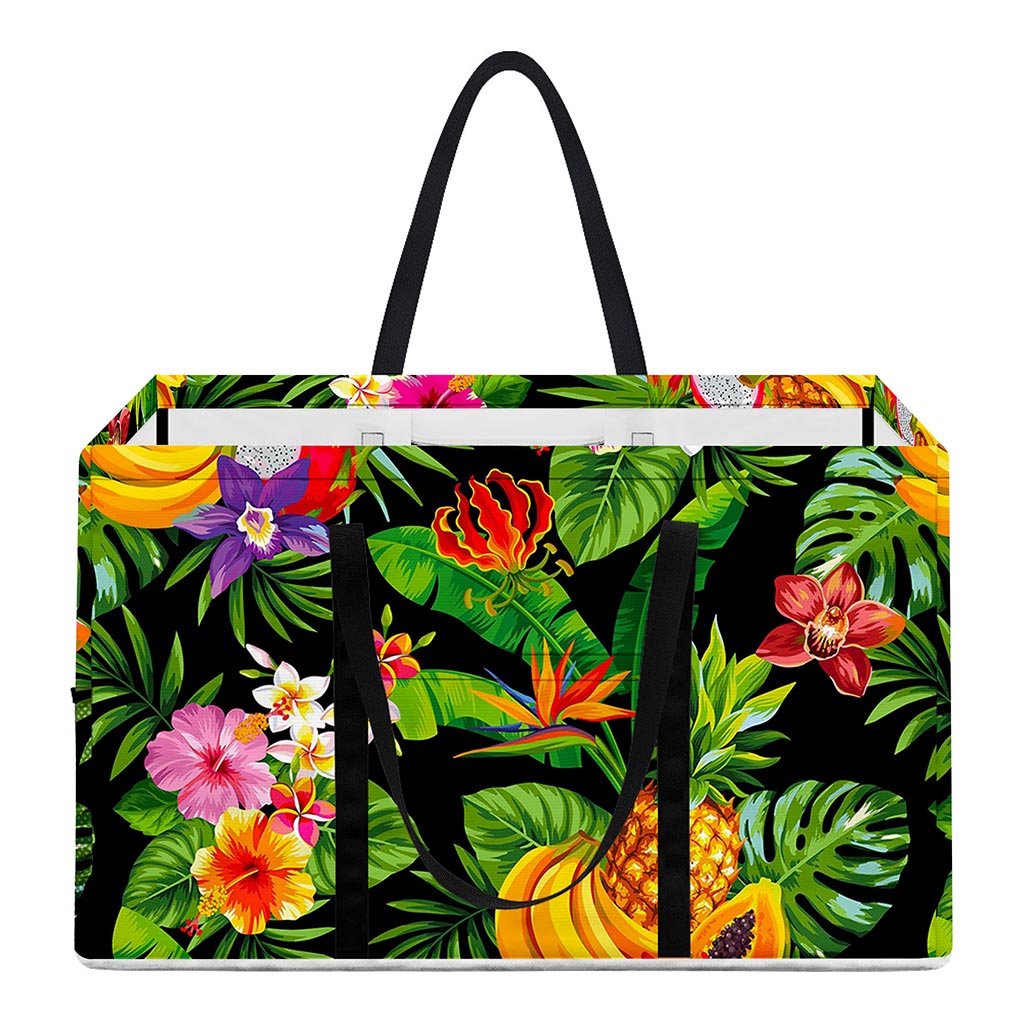 Tropical Hawaiian Fruits Pattern Print Utility Tote Bag