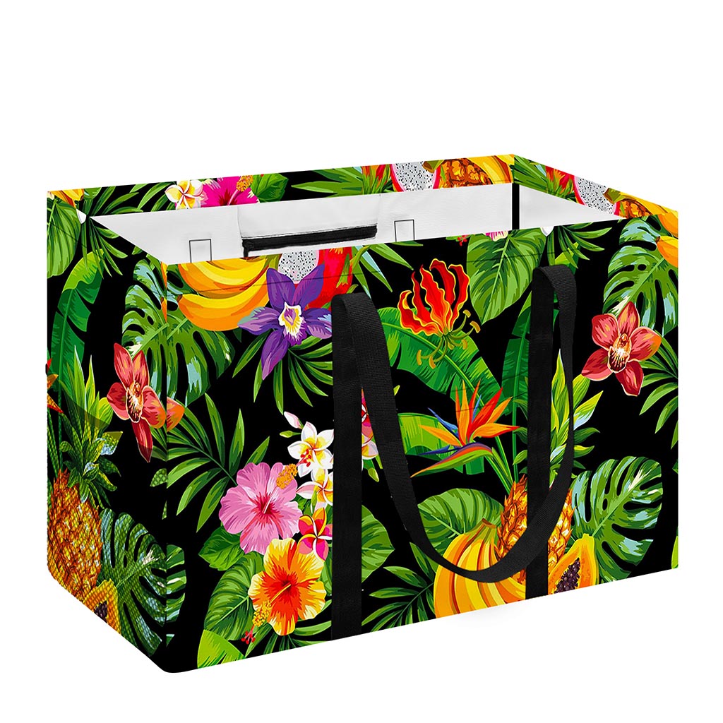 Tropical Hawaiian Fruits Pattern Print Utility Tote Bag