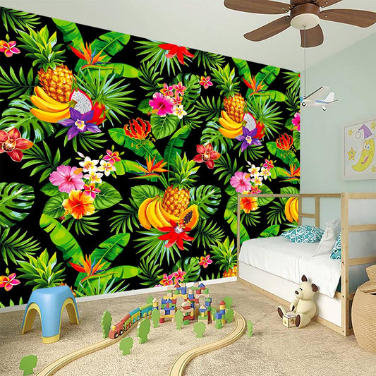 Tropical Hawaiian Fruits Pattern Print Wall Sticker