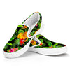 Tropical Hawaiian Fruits Pattern Print White Slip On Sneakers