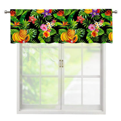 Tropical Hawaiian Fruits Pattern Print Window Valance