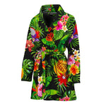 Tropical Hawaiian Fruits Pattern Print Women's Bathrobe