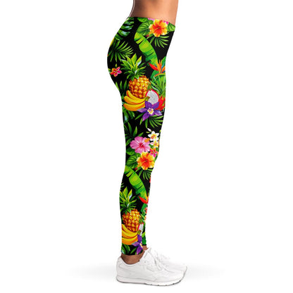 Tropical Hawaiian Fruits Pattern Print Women's Leggings