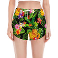 Tropical Hawaiian Fruits Pattern Print Women's Split Running Shorts
