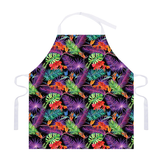 Tropical Hawaiian Jungle Print Adjustable Apron