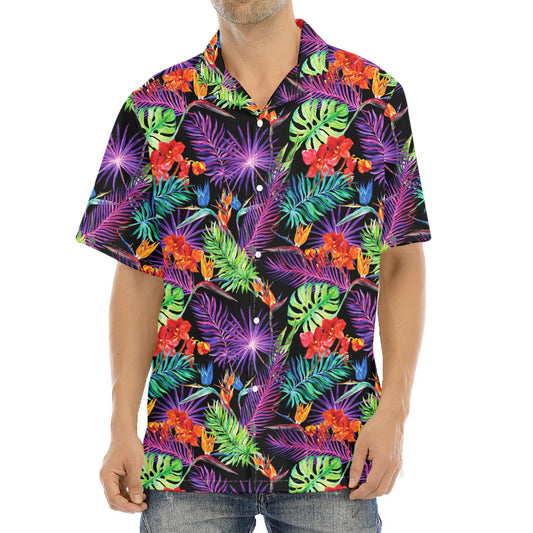 Tropical Hawaiian Jungle Print Aloha Shirt