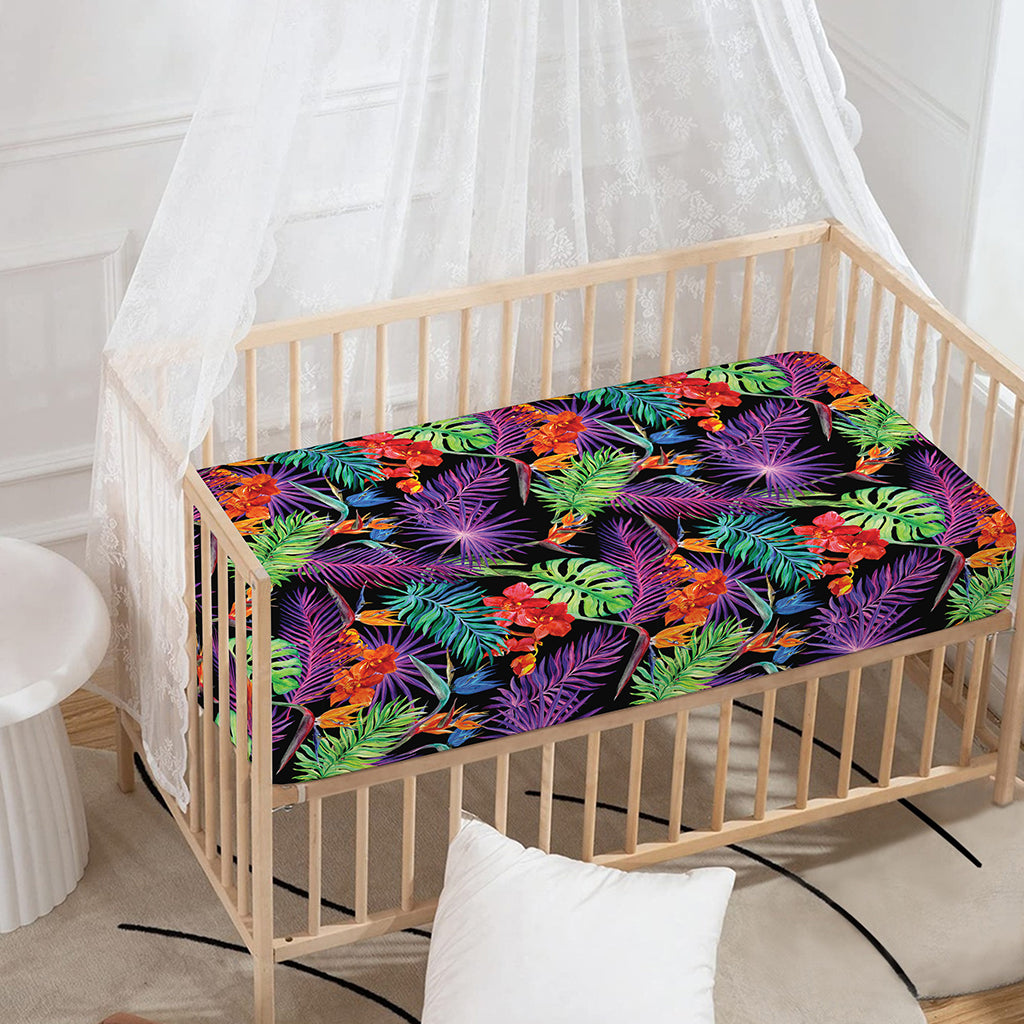 Tropical Hawaiian Jungle Print Baby Crib Sheet