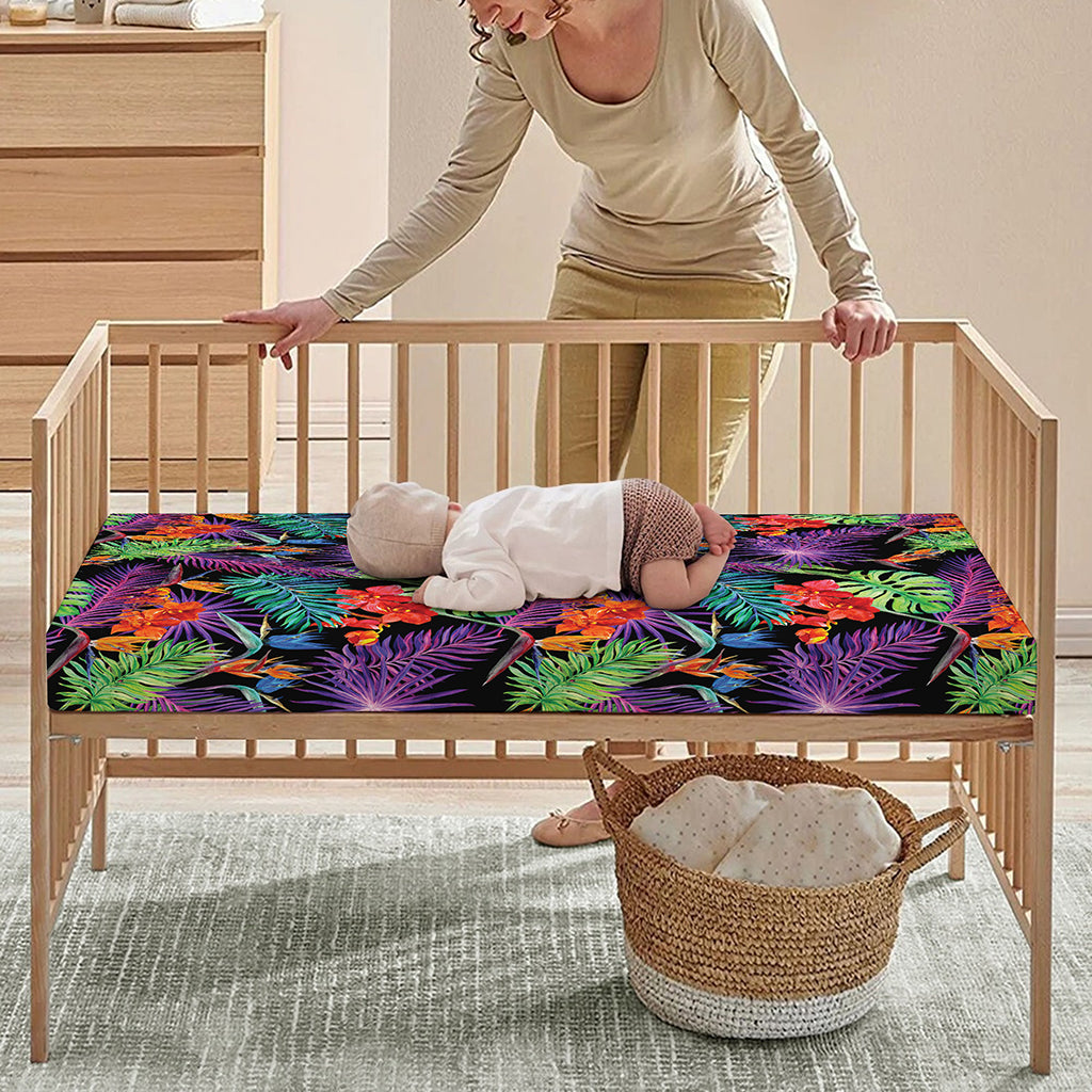 Tropical Hawaiian Jungle Print Baby Crib Sheet