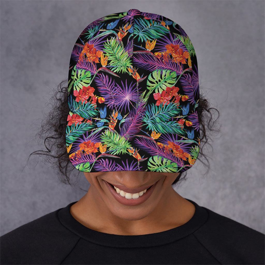 Tropical Hawaiian Jungle Print Baseball Cap