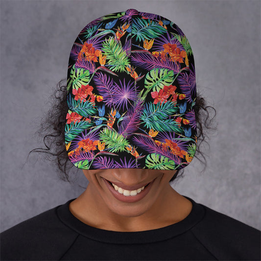 Tropical Hawaiian Jungle Print Baseball Cap