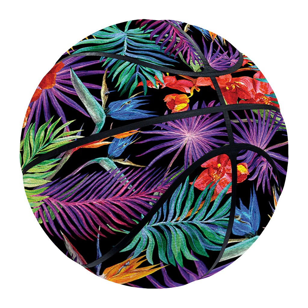 Tropical Hawaiian Jungle Print Basketball