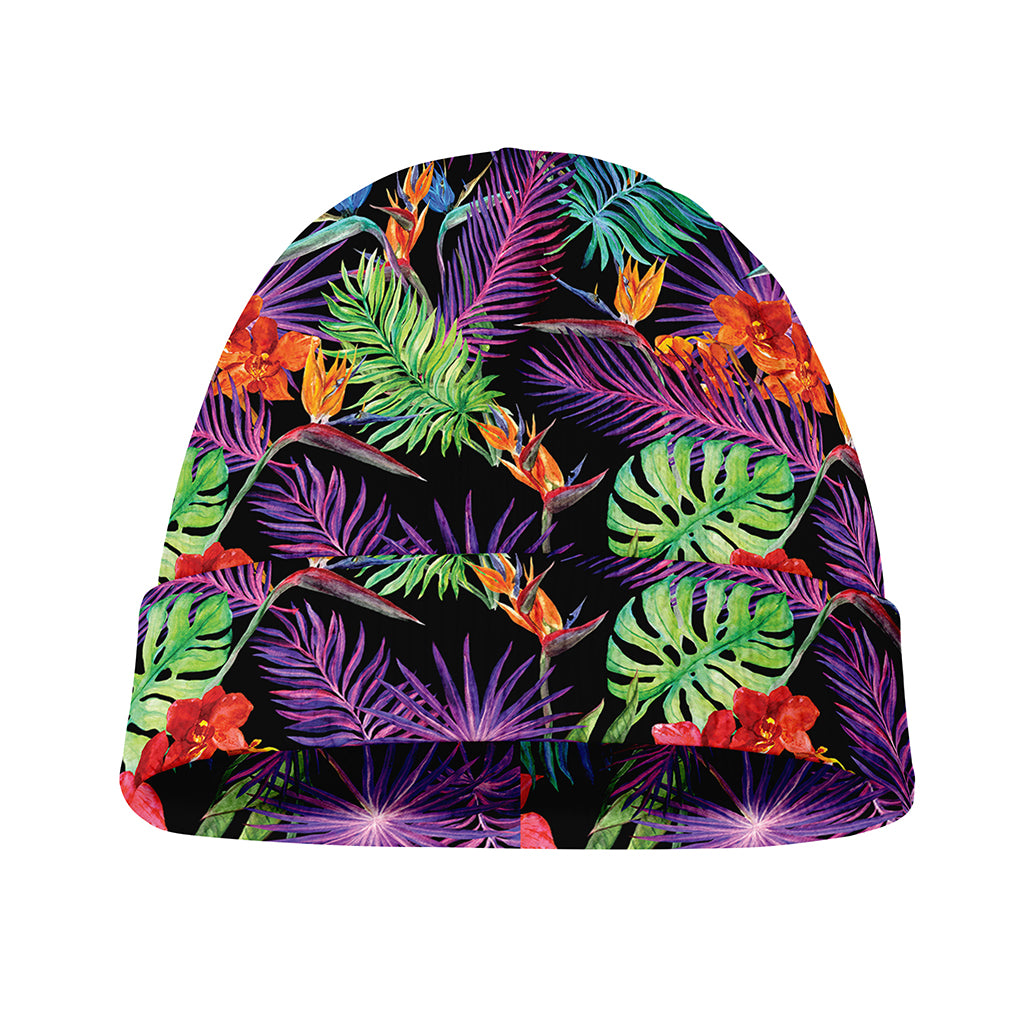 Tropical Hawaiian Jungle Print Beanie