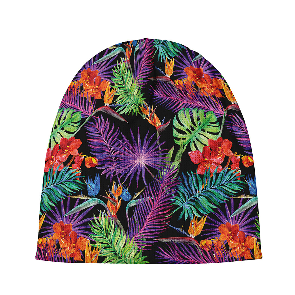 Tropical Hawaiian Jungle Print Beanie