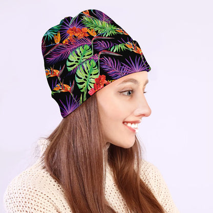 Tropical Hawaiian Jungle Print Beanie