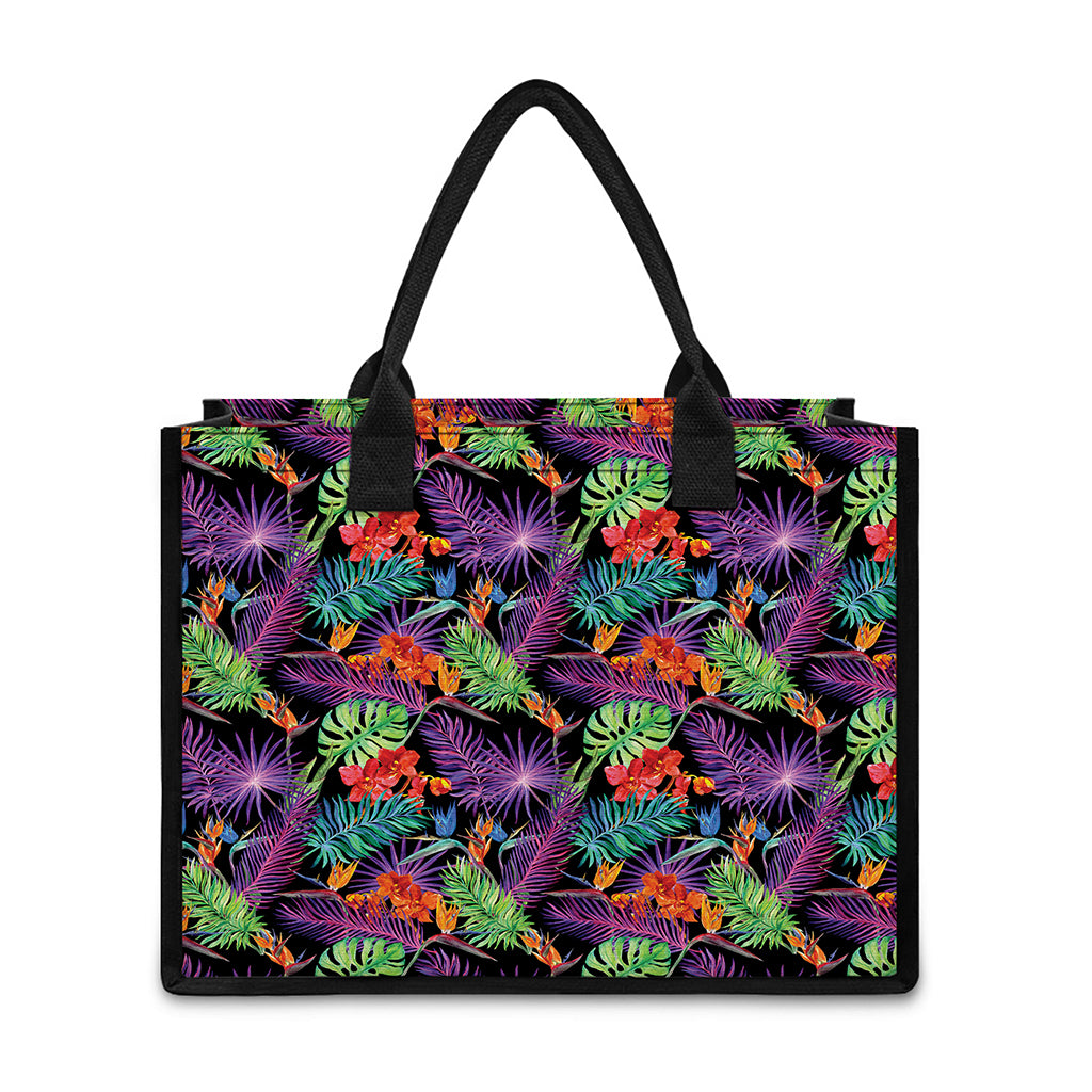 Tropical Hawaiian Jungle Print Canvas Tote Bag