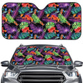 Tropical Hawaiian Jungle Print Car Windshield Sun Shade