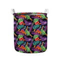 Tropical Hawaiian Jungle Print Collapsible Laundry Basket