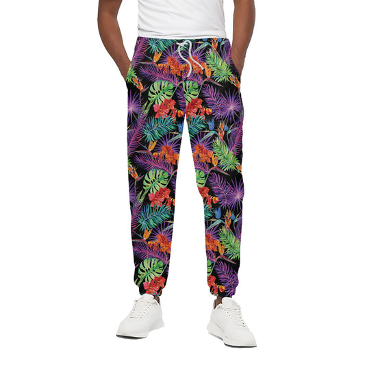 Tropical Hawaiian Jungle Print Cotton Pants