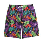 Tropical Hawaiian Jungle Print Cotton Shorts