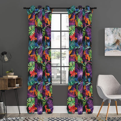 Tropical Hawaiian Jungle Print Curtain