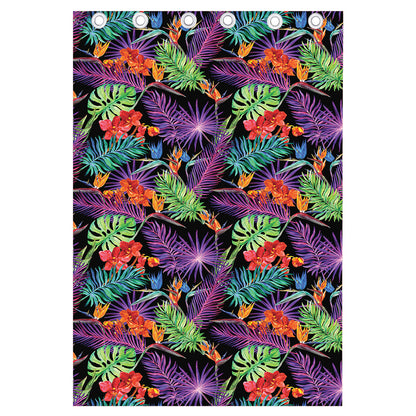Tropical Hawaiian Jungle Print Curtain