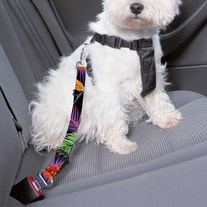 Tropical Hawaiian Jungle Print Dog Seat Belt
