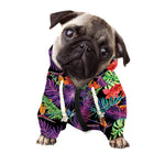 Tropical Hawaiian Jungle Print Dog Zip Up Hoodie